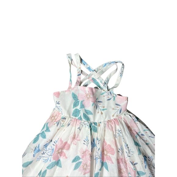 Rachel Zoe Garden Dress 2T Handkerchief Hem Floral Print Sleeveless Party Vacay - Picture 5 of 11